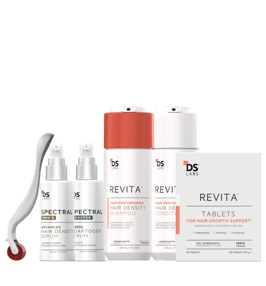Complete Hair Density Kit | Revita Shampoo/Conditioner + Men's + Booster + Tablets + Stimuroller 0.5