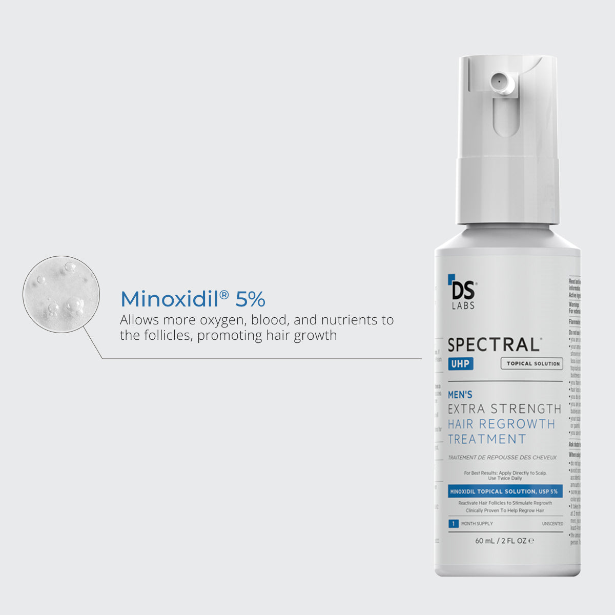 Spectral.UHP 3 Month Supply | Extra Strength Hair Regrowth Treatment with Minoxidil 5%