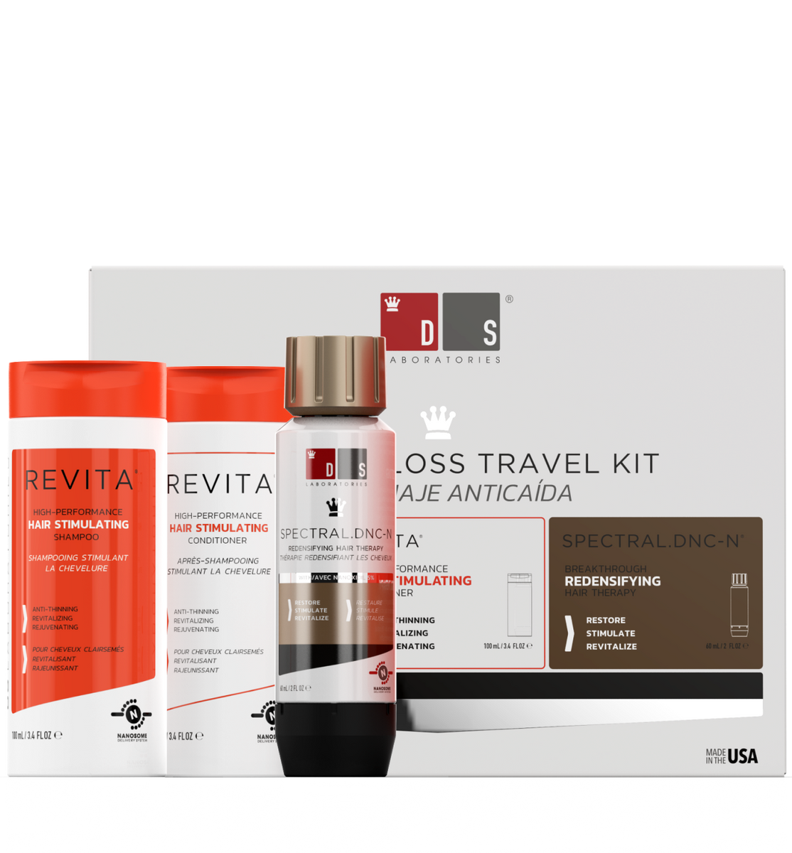 Hair Density Travel Kit  Stimulation Shampoo + Conditioner & Spectral – DS  Healthcare Group