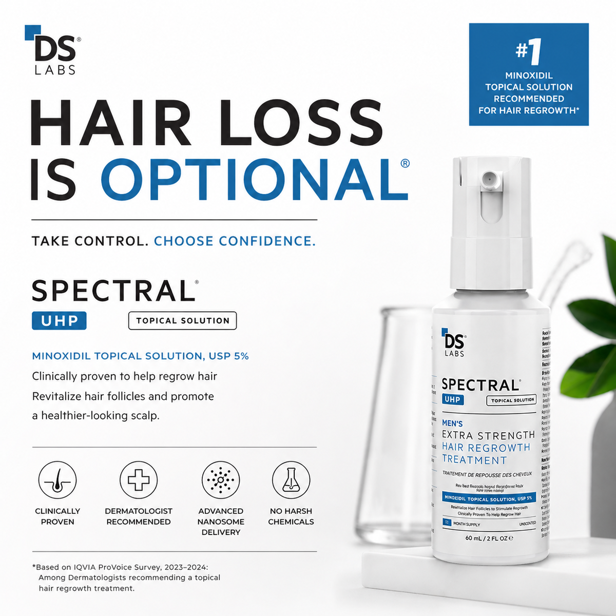 Spectral.UHP | MEN’S Extra Strength Hair Regrowth Treatment with Minoxidil 5%