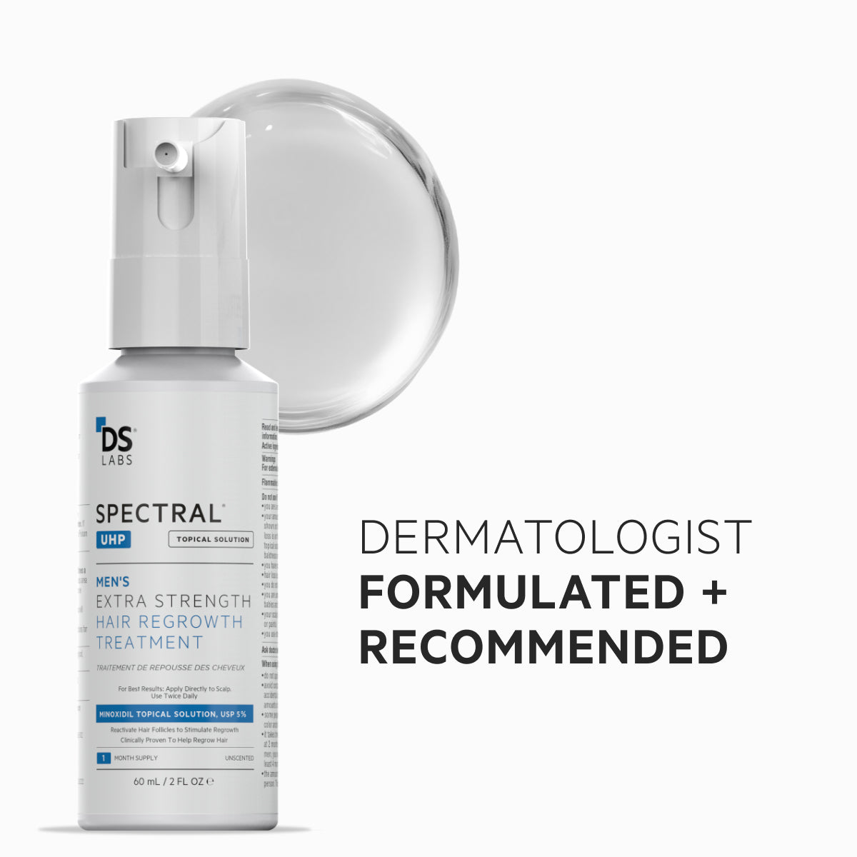 Spectral.UHP 3 Month Supply | Extra Strength Hair Regrowth Treatment with Minoxidil 5%