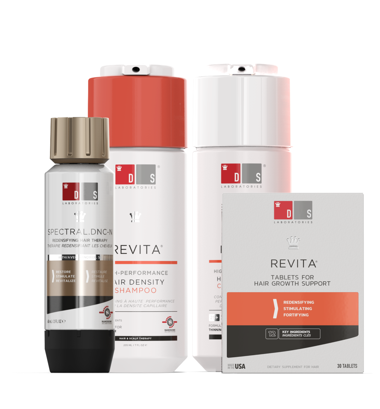 Load image into Gallery viewer, Men&amp;#39;s Hair Density Kit PLUS | Revita Shampoo/Conditioner+ Spectral.DNC-N + Revita Tablets®
